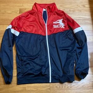 Chicago White Sox  M Blue Red Batter Logo Full Zip Up Track Jacket Giveaway